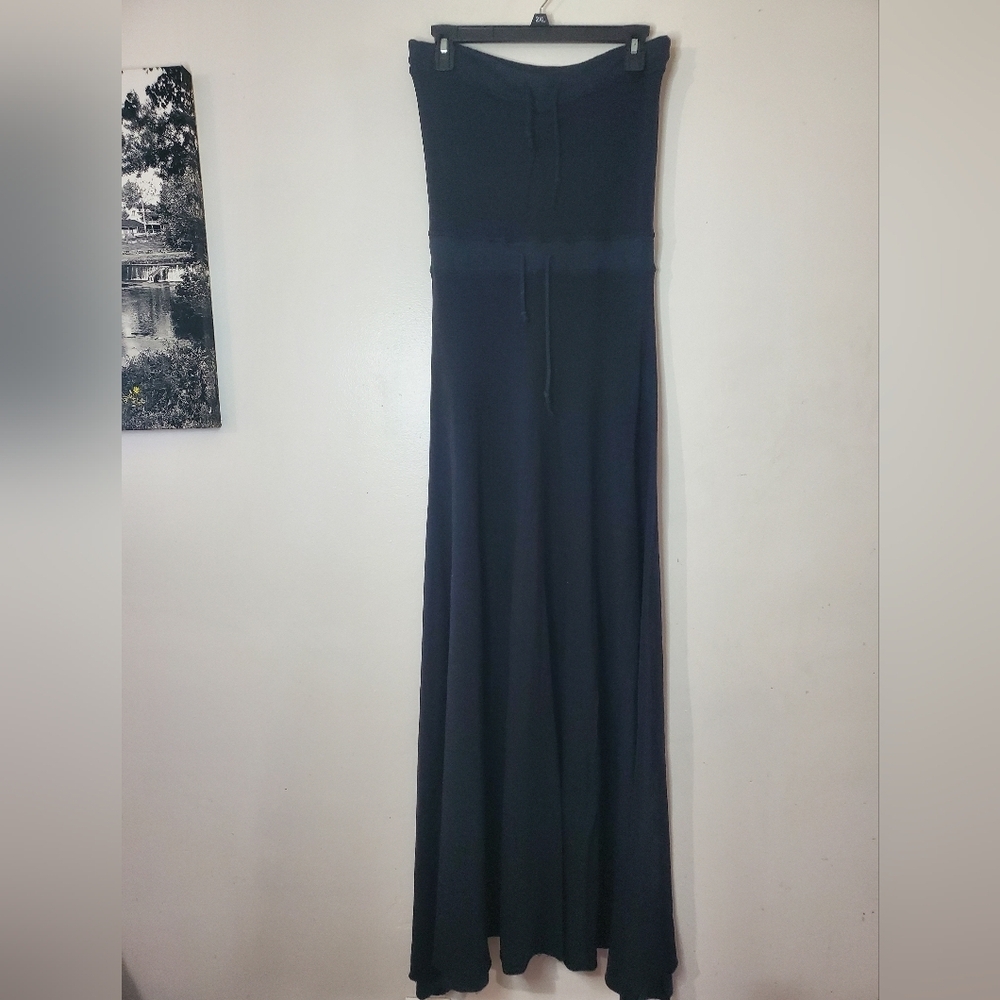 Love From Ya-Ya Cotton Modal Strapless Black Long Maxi Dress Size 4 Whimsigoth